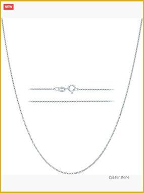 925 Sterling Silver 1mm Dainty Thin Box Chain Necklace